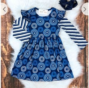 Beautiful blue dress.